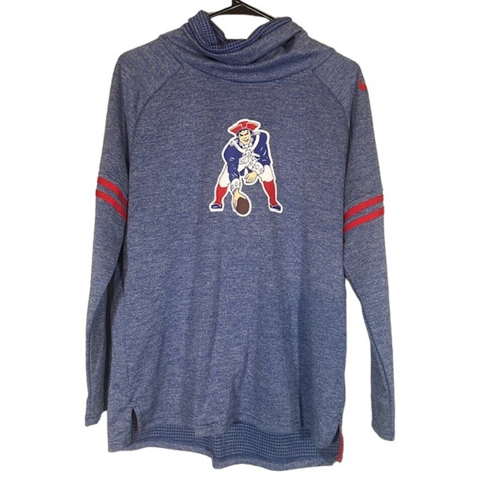 Nike NFL Dri-Fit Blue New England Patriots Historical Sweatshirt Women Sz L